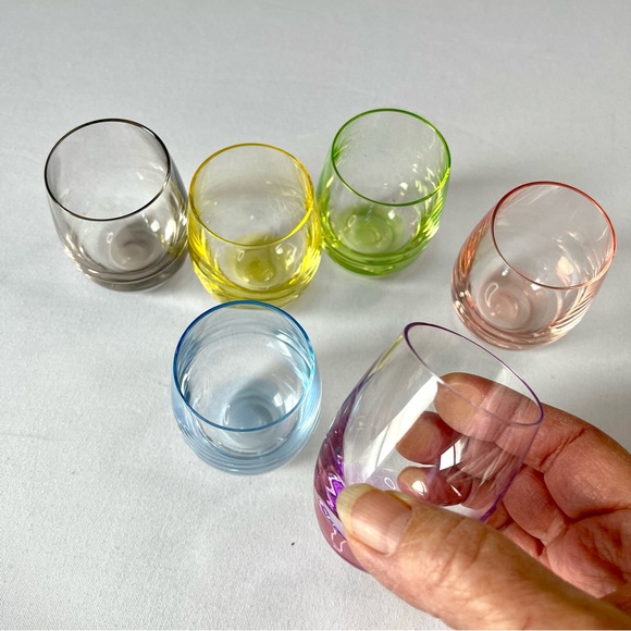 Bohemia Crystal Rainbow 2 Oz Shot Brandy glasses Set of 6 - Picture 5 of 7